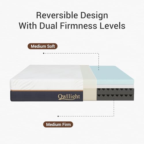 Owllight King 12inch Mattress with Cooling Gel and Bamboo Charcoal