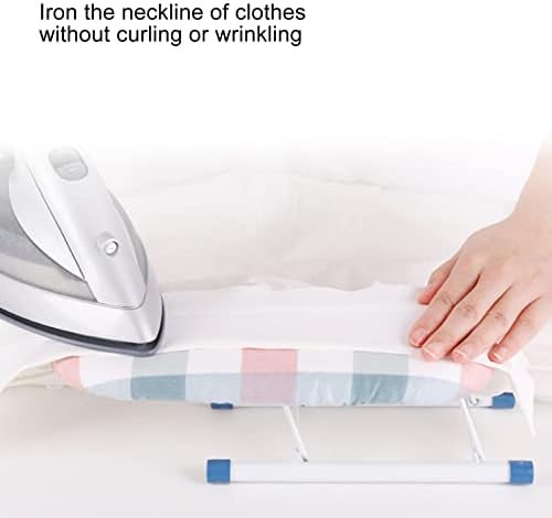 plplaaoo Mini Ironing Board Foldable White Cotton Steel Tabletop Small