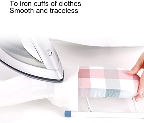 plplaaoo Mini Ironing Board Foldable White Cotton Steel Tabletop Small