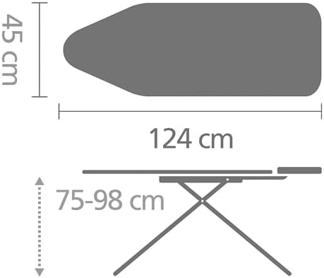 Brabantia Size C Ironing Board 49x18in 7 Height Options