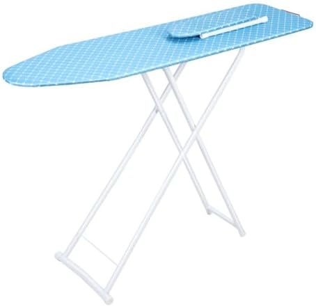 PAPABA Ironing Board with Foldable Iron Rest and Heat-Resistant Cover Blue