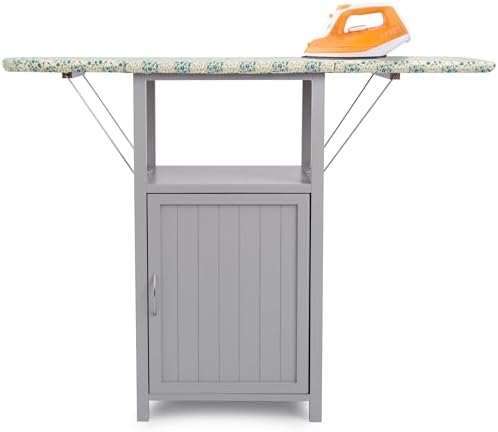 Rustic Ironing Board with Storage Cabinet