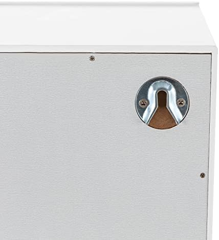 Silencear Wall-Mounted Ironing Board Cabinet with Mirror White