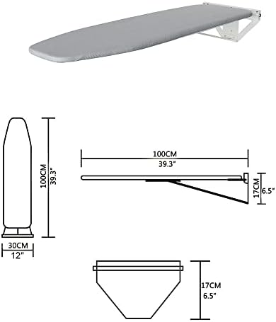Wall-Mounted Ironing Board with 160 Swivel and Wire Holder
