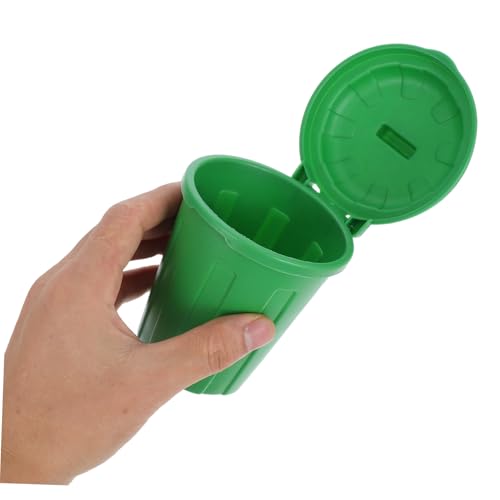 Sosoport 10Pcs Green Mini Trash Can for Desk Organization