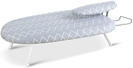 Folding Ironing Board with Protective Cuffs and Non-Slip Surface
