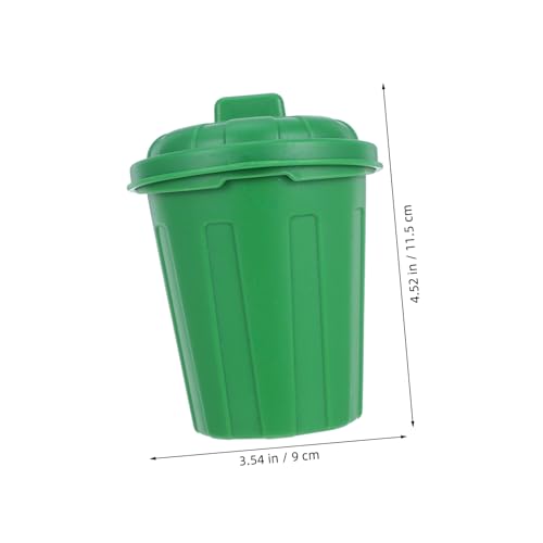 Sosoport 10Pcs Green Mini Trash Can for Desk Organization
