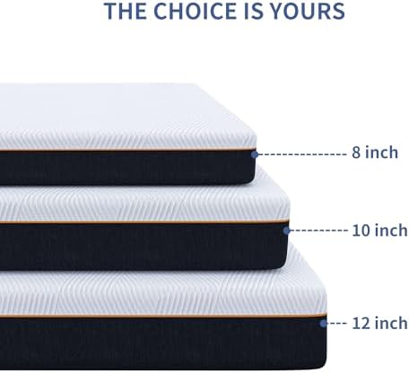 ESHINE Queen 10 Inch Gel Memory Foam Mattress in a Box