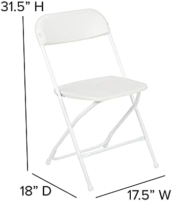 Flash Furniture Hercules Series Folding Chairs Set of 6 White