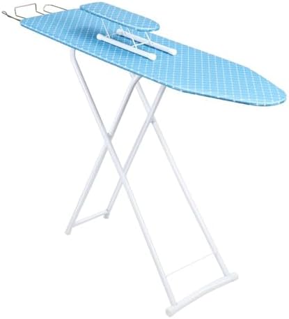 PAPABA Ironing Board with Foldable Iron Rest and Heat-Resistant Cover Blue