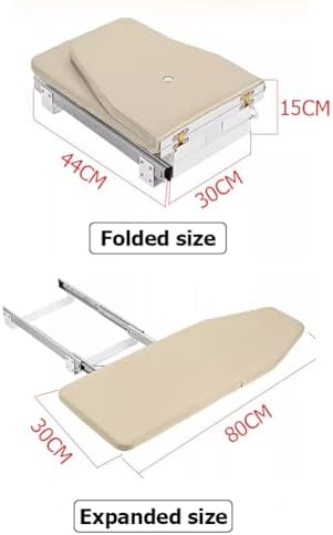 Retractable Ironing Board with 180 Swivel and Foldable Design