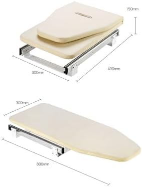 YOtat Ironing Board 80x40cm Foldable Cabinet Hidden Support Rotatable