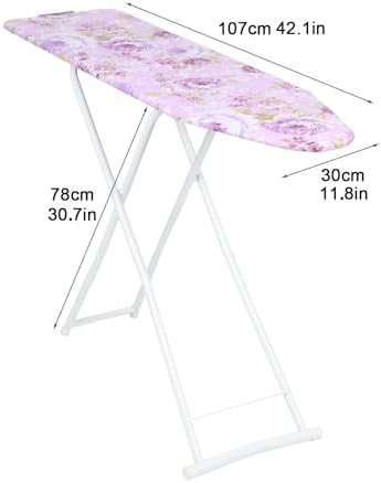 42x12 Mini Ironing Board with Adjustable Height and Iron Rest
