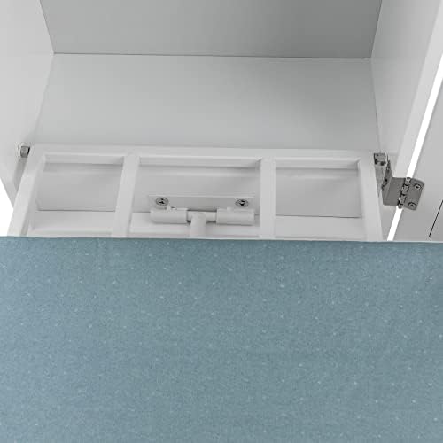 Silencear Wall-Mounted Ironing Board Cabinet with Mirror White