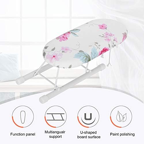 Cocoarm Small Ironing Board with Foldable Design and Flower Pattern 1