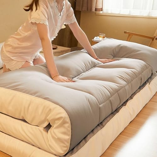 Thick Roll-up Japanese Futon Mattress for Travel and Home Use