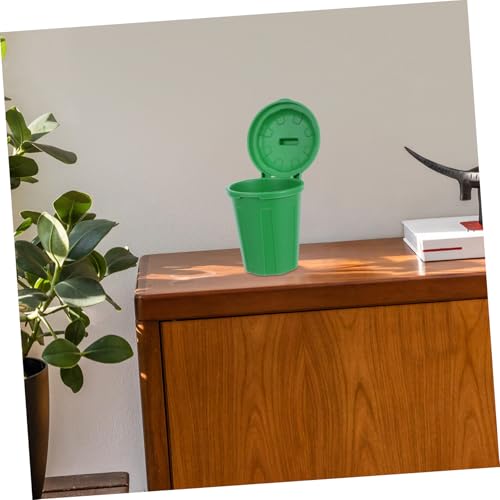Sosoport 10Pcs Green Mini Trash Can for Desk Organization
