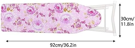Kripyery 46 Folding Ironing Board with Iron Tray Pink