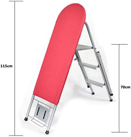 Household Large Folding Ladder Ironing Table 115CM Red