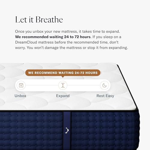 DreamCloud 12 Inch Twin Mattress - 365 Night Trial - Gel Memory Foam