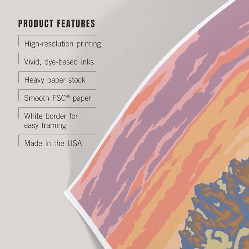 Lantern Press 8x12 Art Print Big Sky Montana Spring Flowers