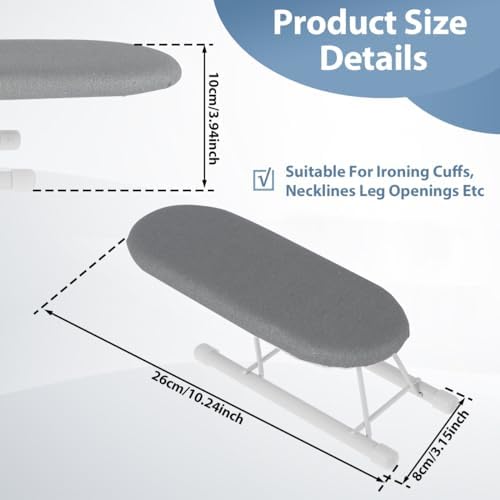 Abizarch Compact Tabletop Ironing Board with Non-Slip Feet