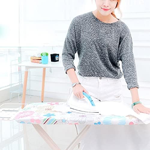 Foldable Ironing Board with 4-Tube Bracket 90cm Large Ironing Shelf Adjustable Height