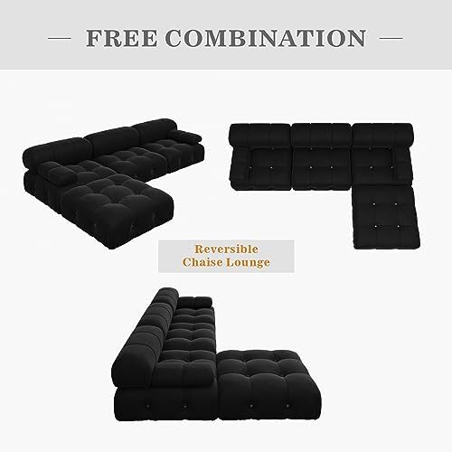 JACH 104 Inch Modern Sectional Sofa with Ottoman