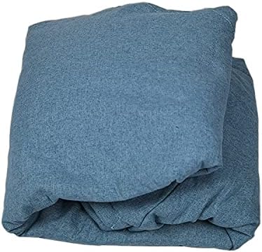 Bean Bag Cover Cotton Linen Zipper 110x130cm Blue