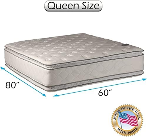 DS Solutions USA Two-Sided PillowTop Queen Mattress with Cover Included