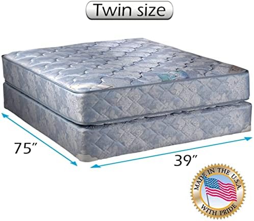 DS Solutions USA Chiro Premier Blue 2-Sided Twin Mattress Set