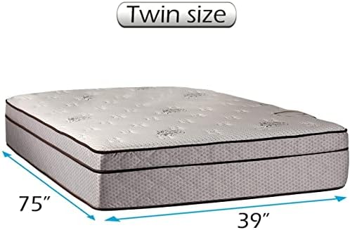DS Solutions USA Fifth Ave Plush Eurotop Pillow Top Mattress Twin 39x75x13