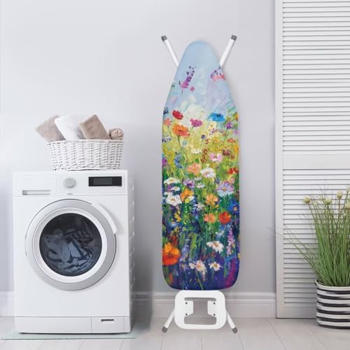 Wild Floral Art Ironing Board Cover Stain Resistant 15x54
