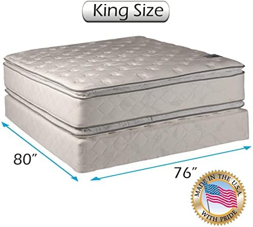 DS Solutions USA Gentle Plush King Mattress Set with Cover Protector