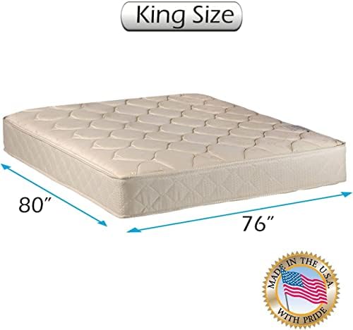 DS Solutions USA Comfort Classic King Mattress with Cover Protector