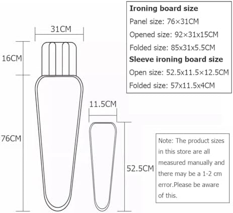 PA-DABAOO Tabletop Ironing Board with Heat Resistant Cover