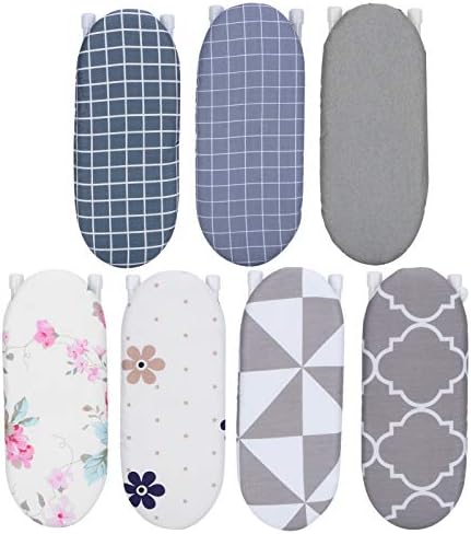 Tabletop Ironing Board with Folding Legs and Checkered Cover