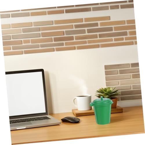 Sosoport 10Pcs Green Mini Trash Can for Desk Organization