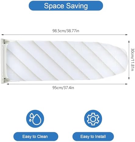 RustyVioum Wall Mounted Ironing Board with Swivel and Retractable Design