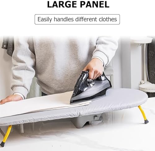 Space-saving Folding Ironing Board with Iron Stand