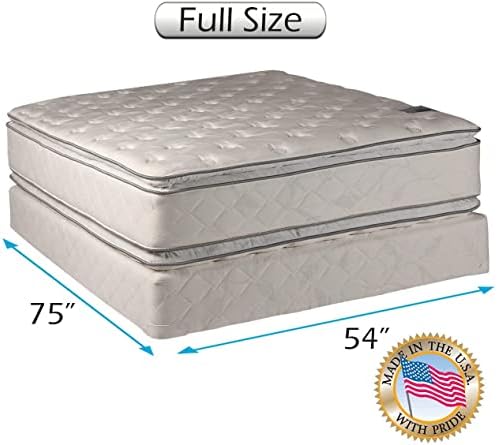 DS Solutions USA Gentle Plush PillowTop Mattress Set - Full 54x75x12