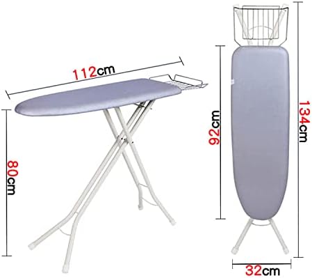 Heat Resistant Ironing Board with Foldable Stand and Steam Rest