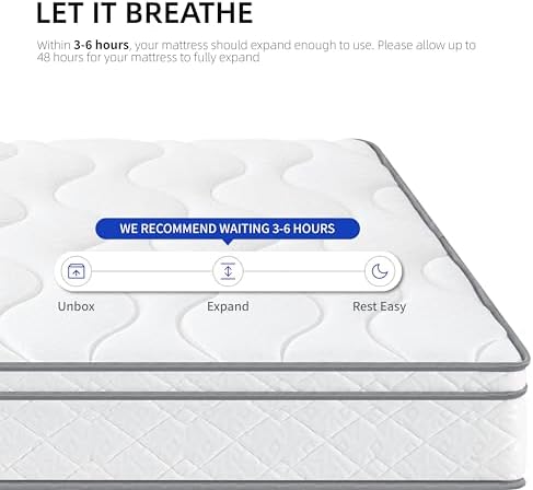 FLEXISPOT 12 Inch Hybrid Mattress In A Box with Gel Memory Foam