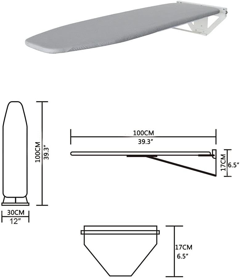 Wall-Mounted Ironing Board with 160 Swivel and Wire Holder