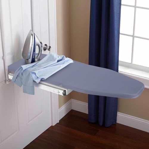 Retractable Folding Ironing Board with 180 Degree Rotation Gray