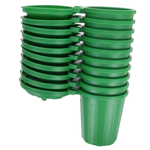 10Pcs Mini Trash Can with Lid Green Waste Basket for Desk Organizer