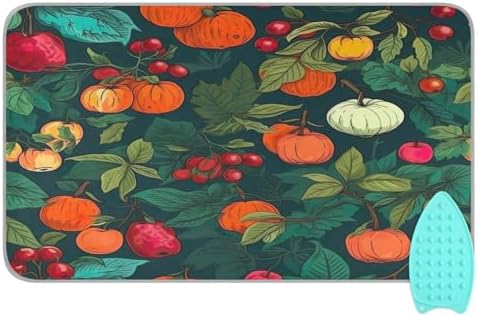 GAIGEO Autumn Leaves with Apples Ironing Mat Foldable Portable Ironing Board