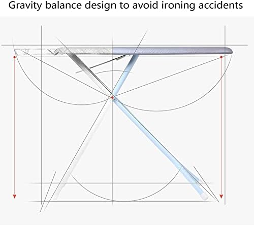 Heat Resistant Ironing Board with Foldable Stand and Steam Rest