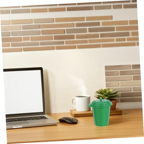 BESPORTBLE 10pc Green Mini Trash Can with Lid Desktop Organizer