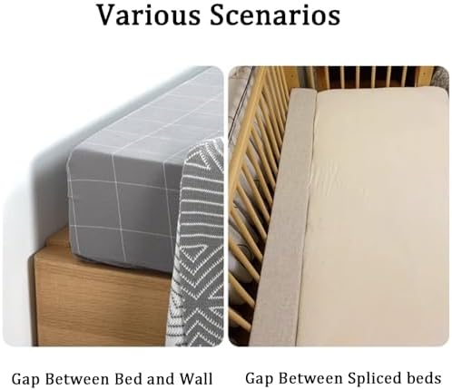 WIGING Custom Bed Gap Filler Removable Cover Mattress Extender Bolster